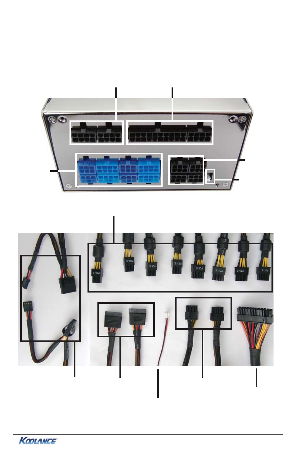 Internal connections | Koolance PSU-1300ATX-12N User Manual | Page 5 / 13