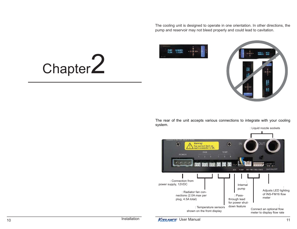 Chapter, Installation | Koolance RP-1200 User Manual | Page 9 / 17