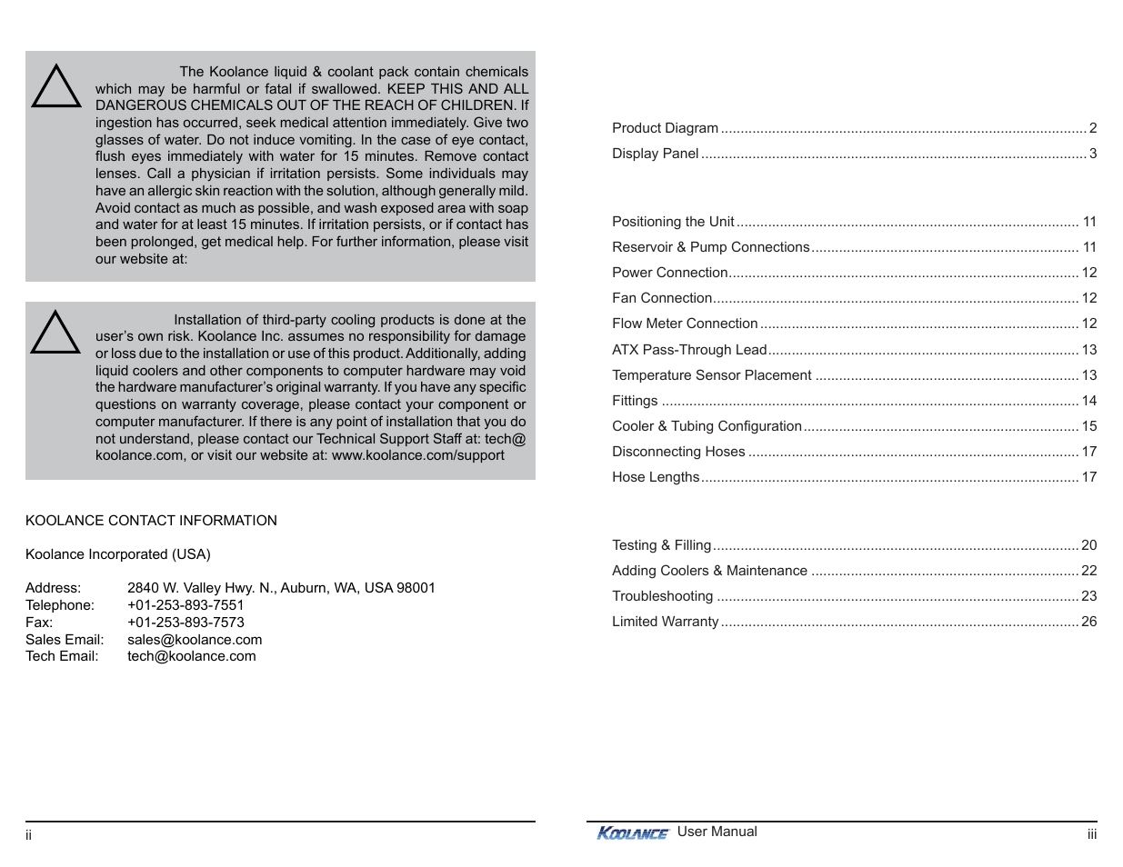 Koolance RP-1250-R User Manual | Page 3 / 17