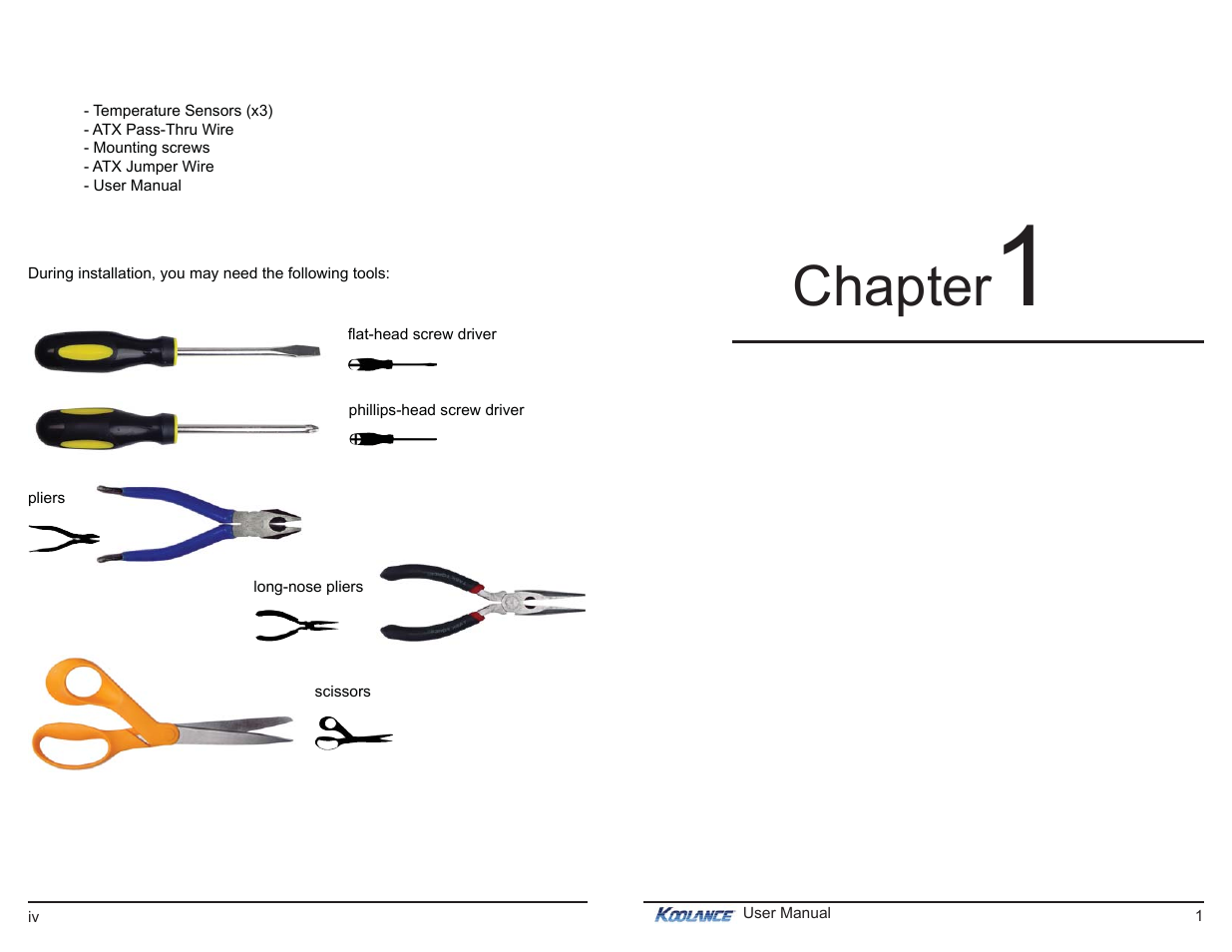 Chapter, System features | Koolance RP-1250-R User Manual | Page 4 / 17