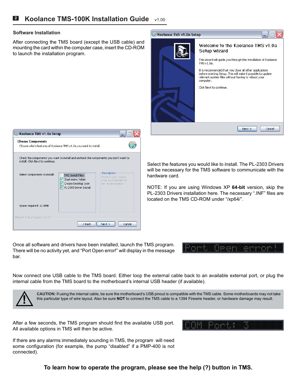 Koolance tms-100k installation guide | Koolance TMS-100K User Manual | Page 2 / 2