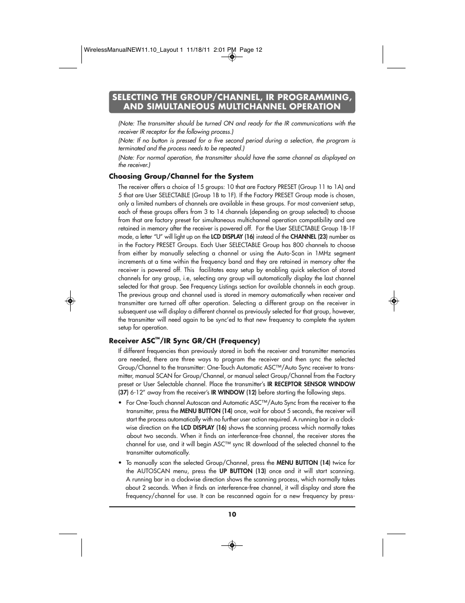 Bogen UDMS800BP User Manual | Page 12 / 20