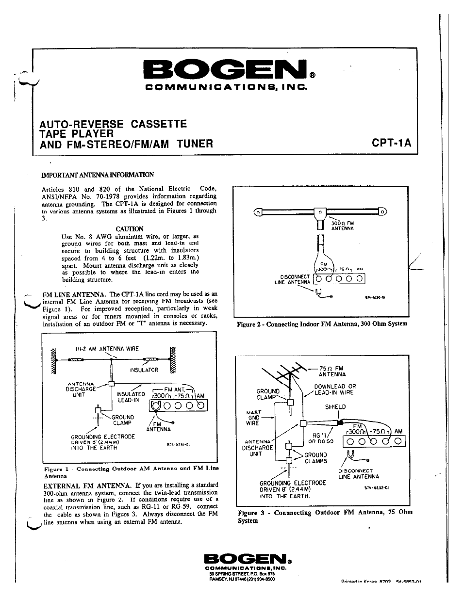 Bogeim | Bogen CPT-1A User Manual | Page 3 / 3