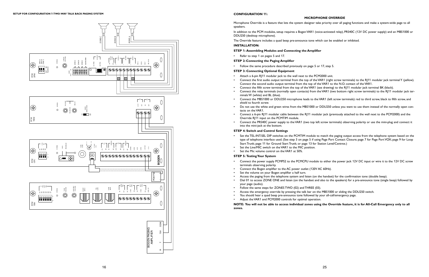 Bogen PCM2000 User Manual | Page 15 / 38