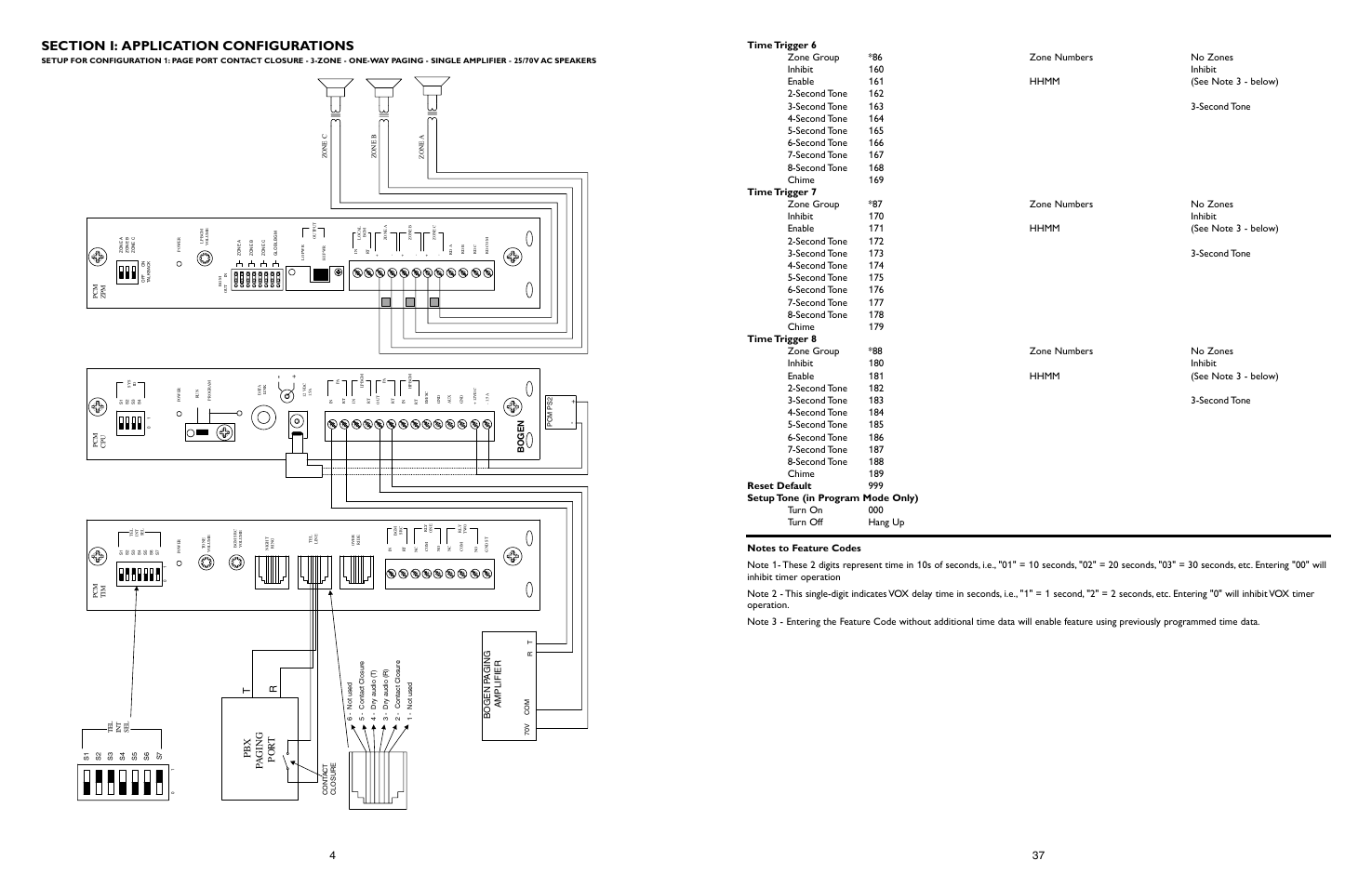 Pbx p a ging por t t r | Bogen PCM2000 User Manual | Page 36 / 38
