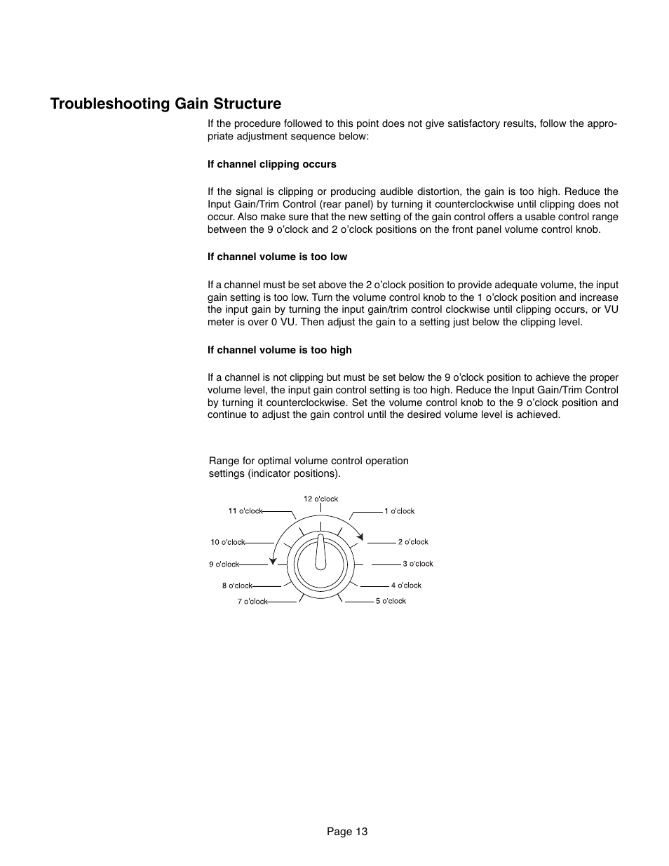 Troubleshooting gain structure | Bogen CAM8PRO User Manual | Page 13 / 24