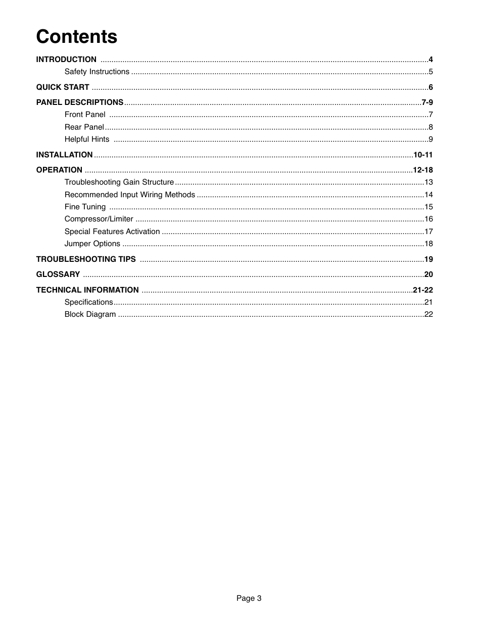 Bogen CAM8PRO User Manual | Page 3 / 24