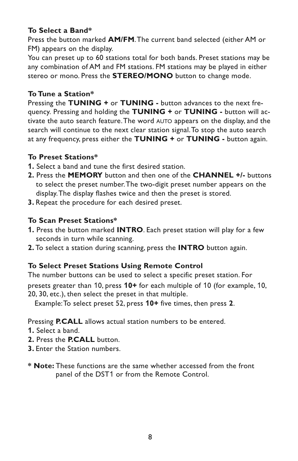 Bogen DST1 User Manual | Page 8 / 12