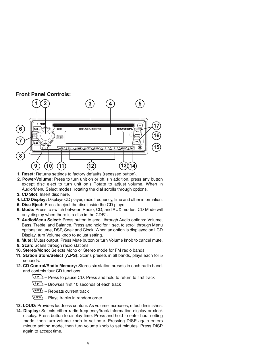 Bogen CDR1 User Manual | Page 4 / 8