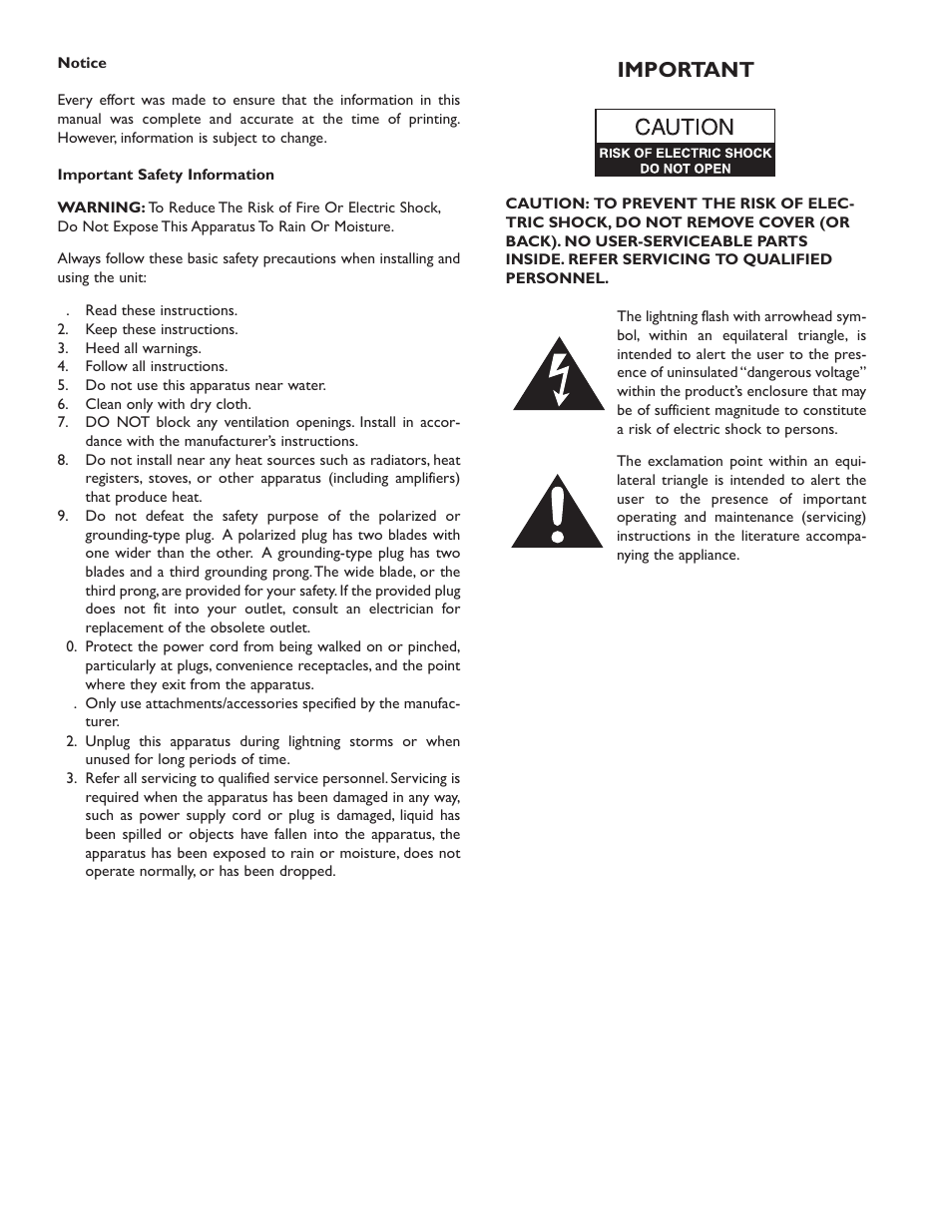 Important | Bogen GA6A User Manual | Page 2 / 8