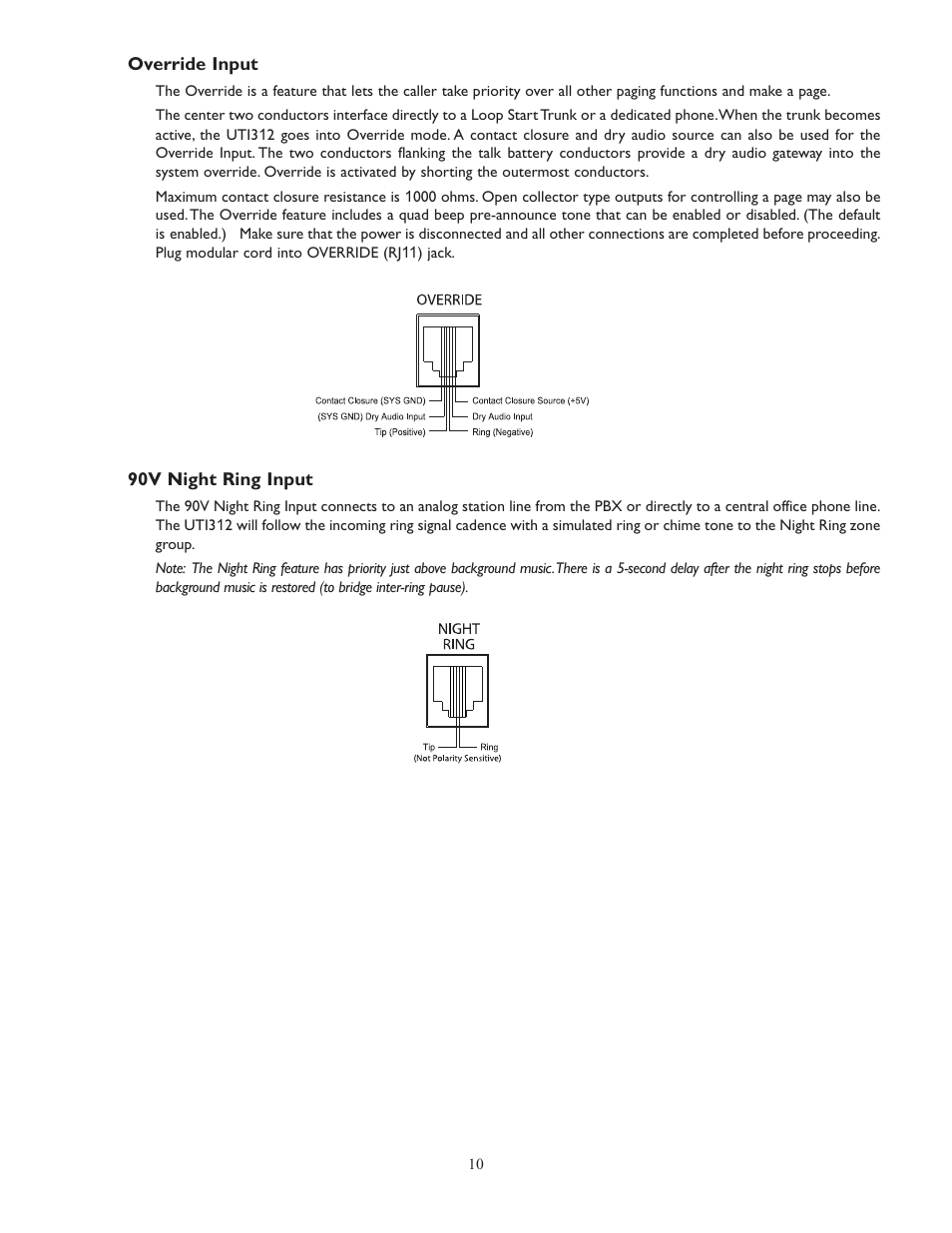 Bogen UTI312 User Manual | Page 10 / 32