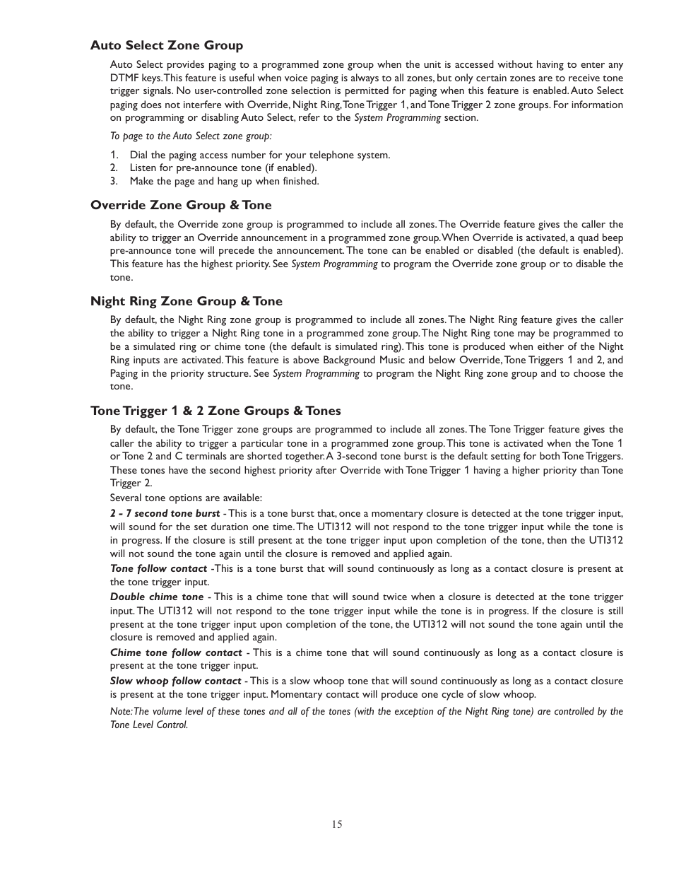 Bogen UTI312 User Manual | Page 15 / 32
