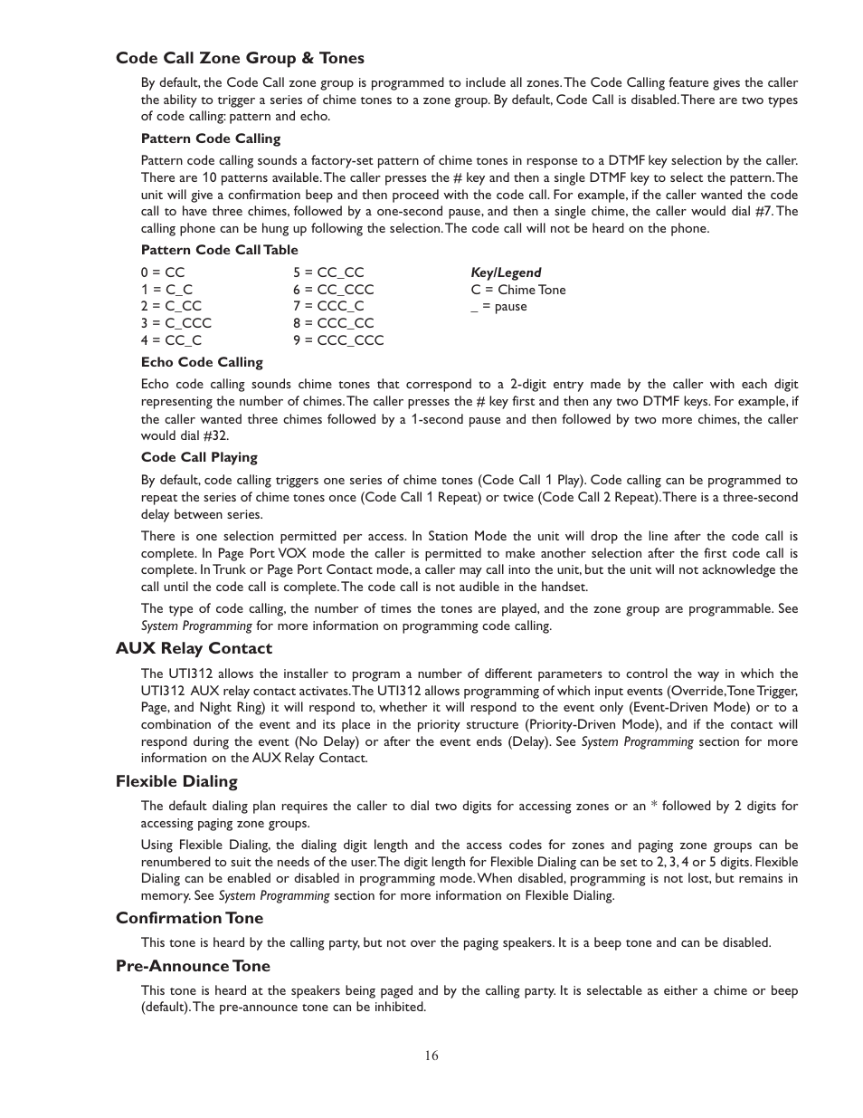 Bogen UTI312 User Manual | Page 16 / 32