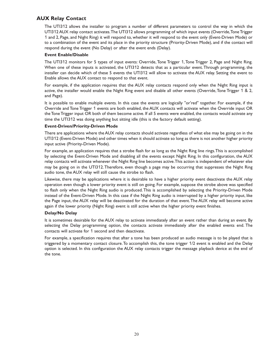 Bogen UTI312 User Manual | Page 20 / 32