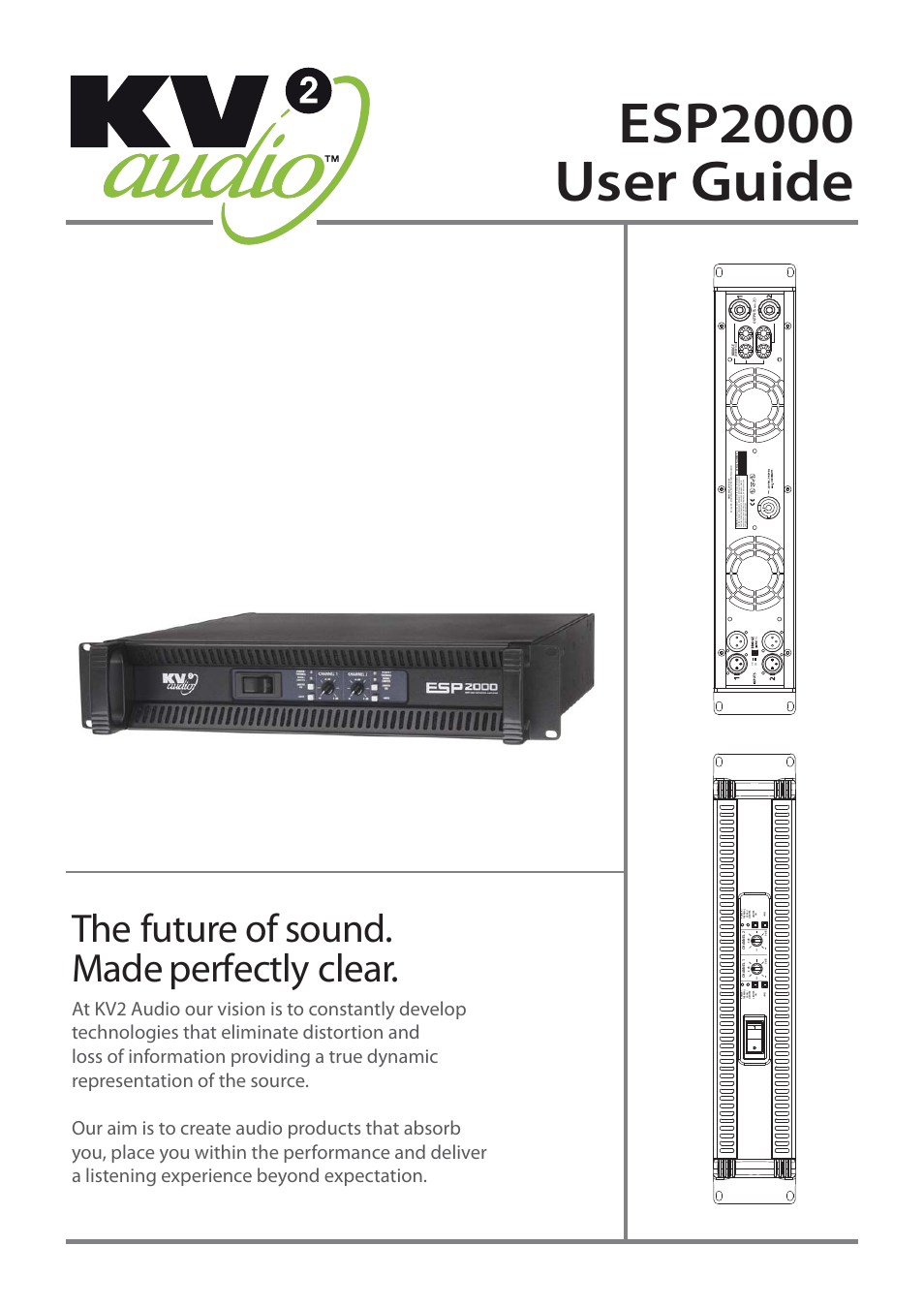 KV2 Audio ESP2000 User Manual | 12 pages