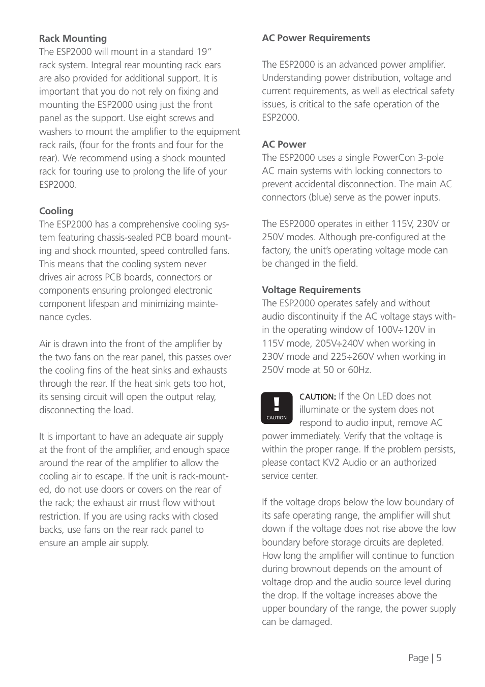 KV2 Audio ESP2000 User Manual | Page 5 / 12