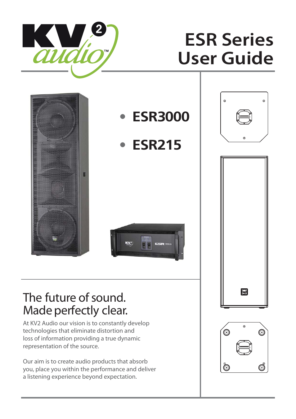 KV2 Audio ESR215 User Manual | 20 pages