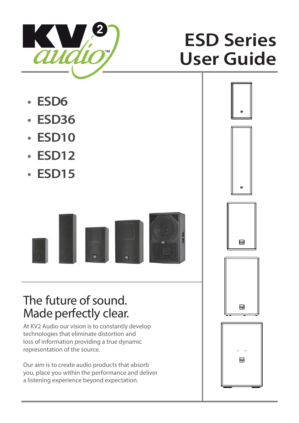 KV2 Audio ESD15 User Manual | 28 pages