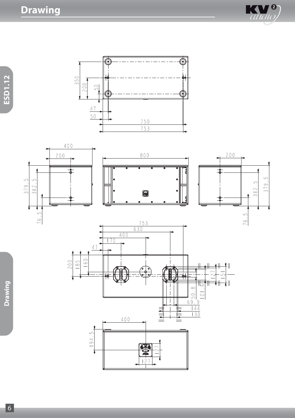 Drawing | KV2 Audio ESD1.18 User Manual | Page 6 / 16
