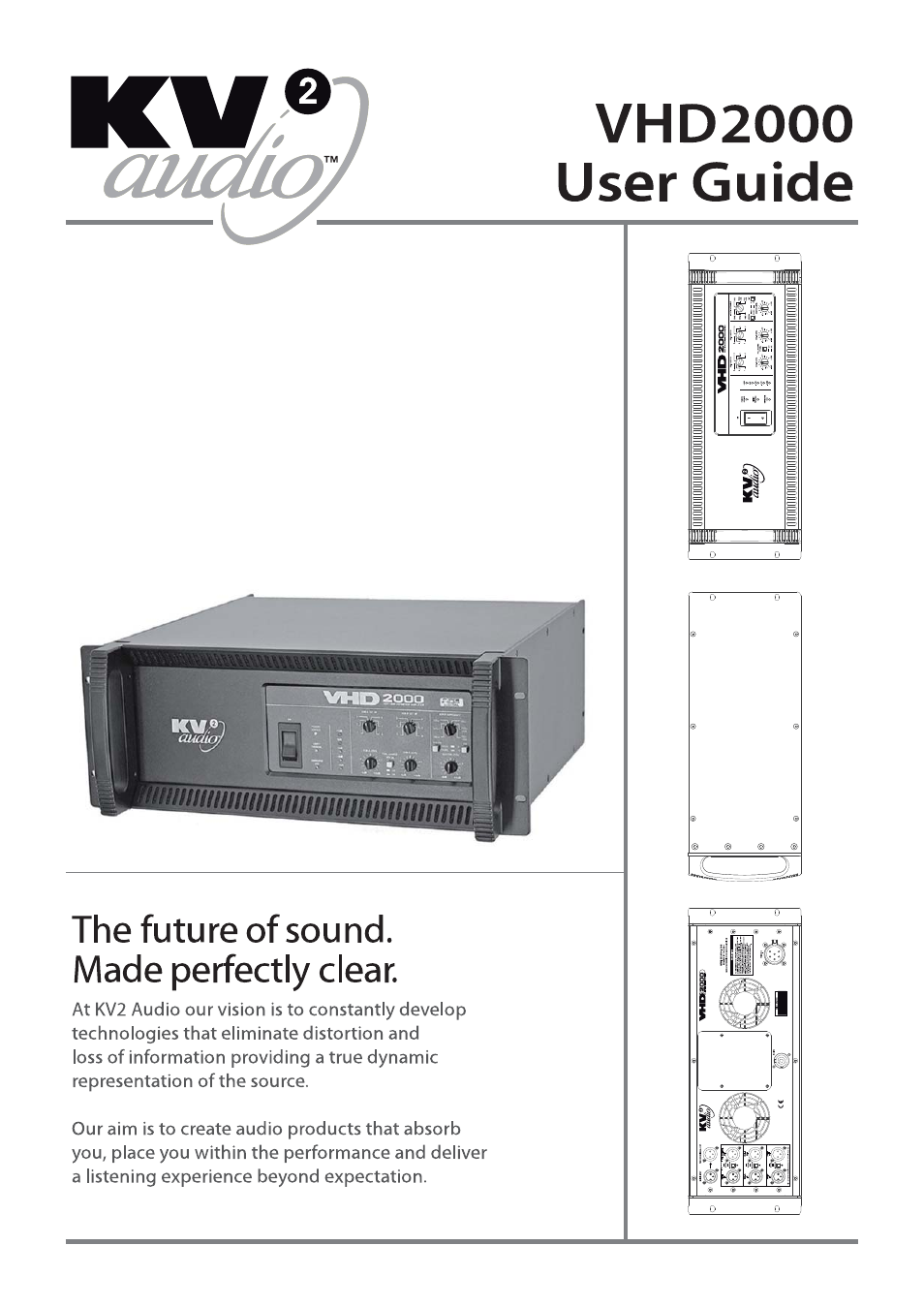 KV2 Audio VHD2000 User Manual | 24 pages