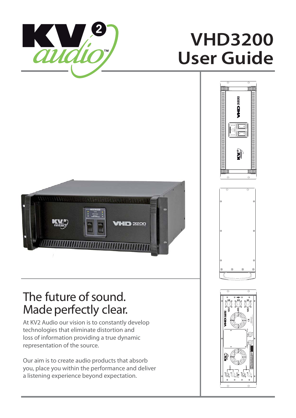 KV2 Audio VHD3200 User Manual | 12 pages