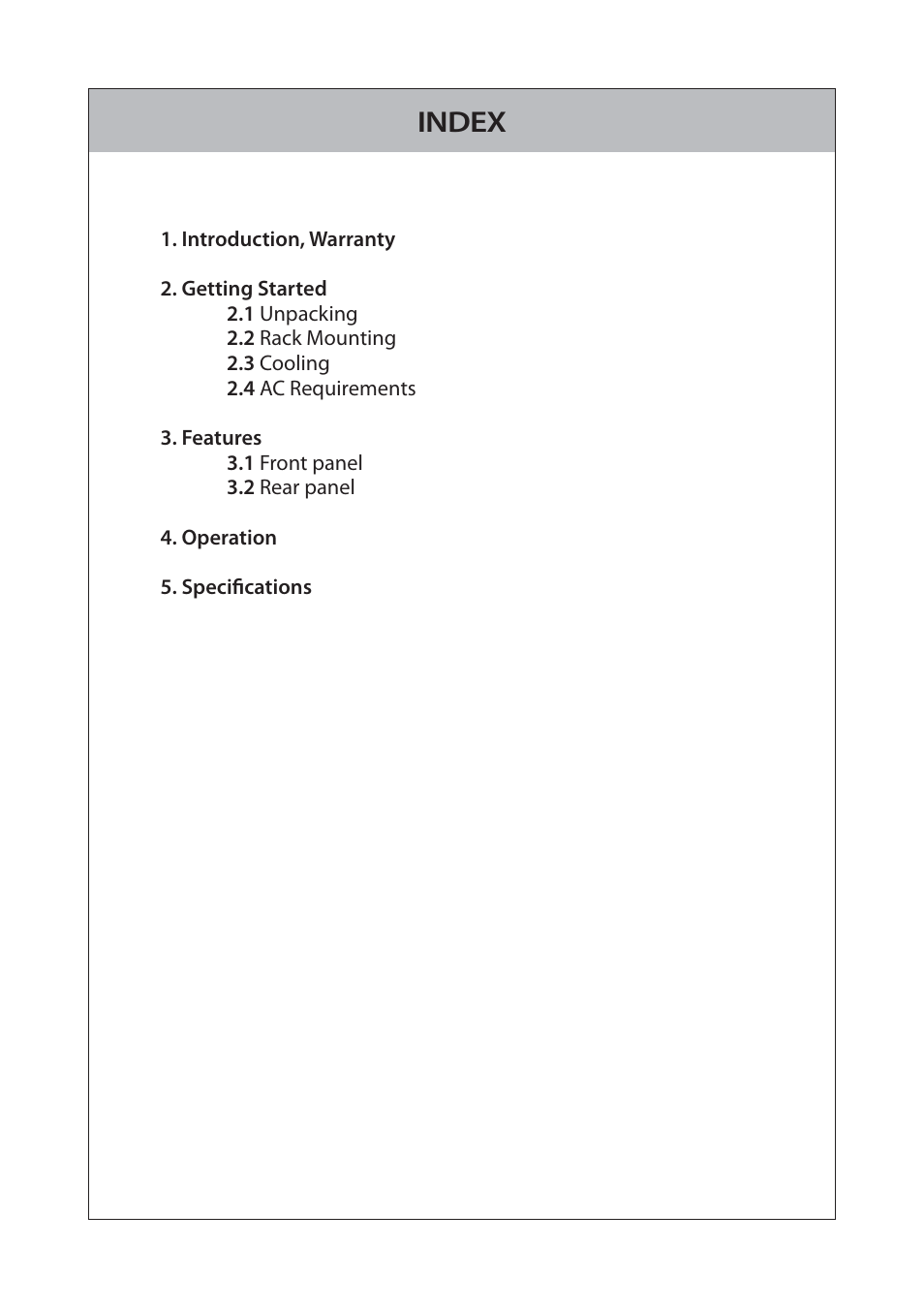 Index | KV2 Audio VHD3200 User Manual | Page 3 / 12
