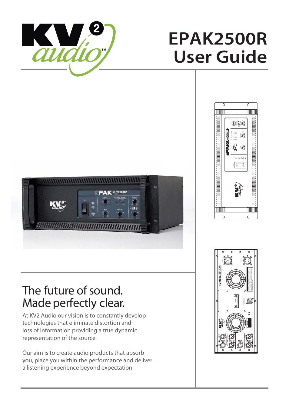 KV2 Audio EPAK2500R User Manual | 16 pages