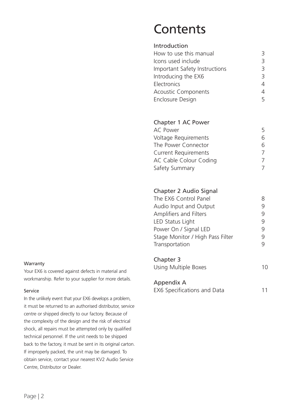 KV2 Audio EX6 User Manual | Page 2 / 12