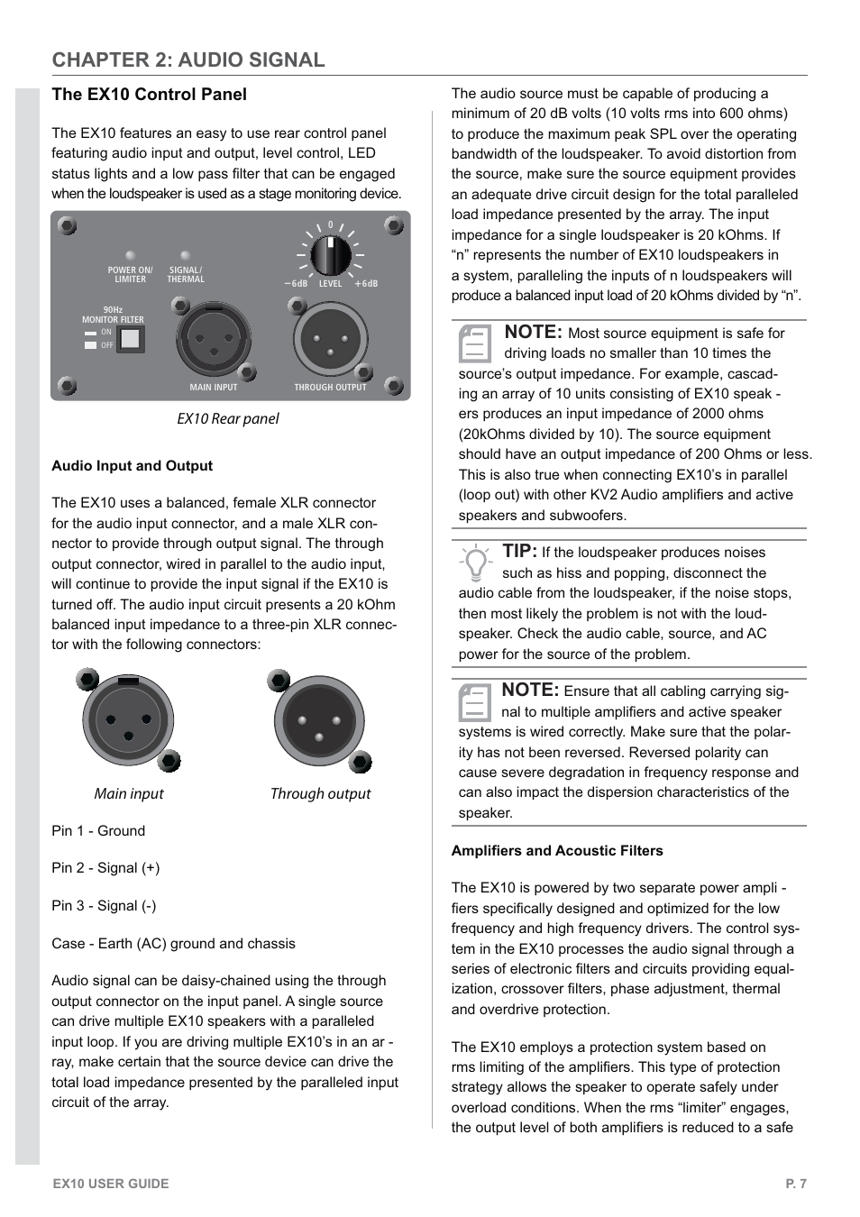 Chapter 2: audio signal | KV2 Audio EX10 User Manual | Page 7 / 12