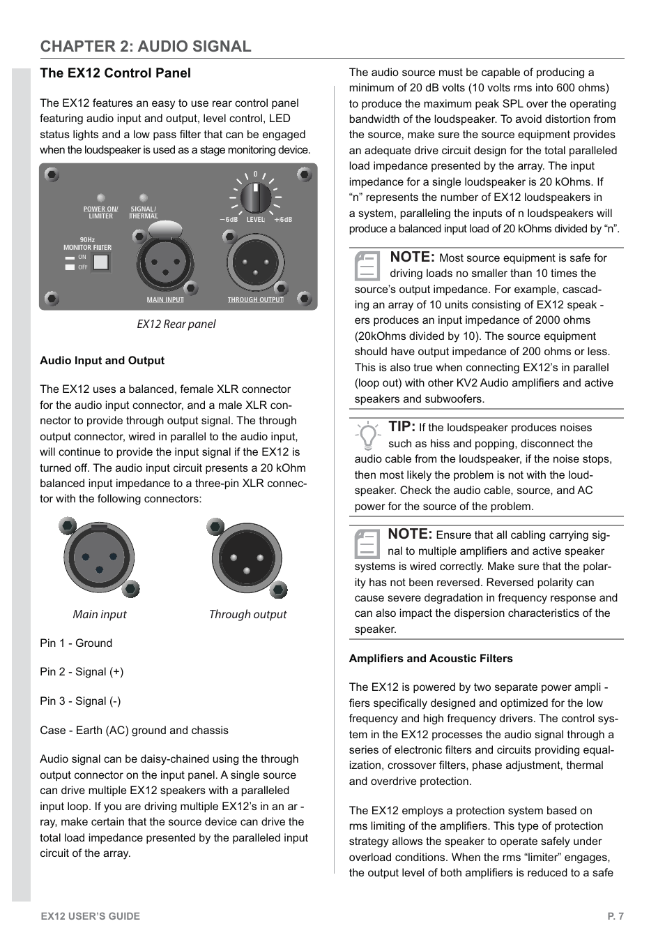 Chapter 2: audio signal | KV2 Audio EX12 User Manual | Page 7 / 12