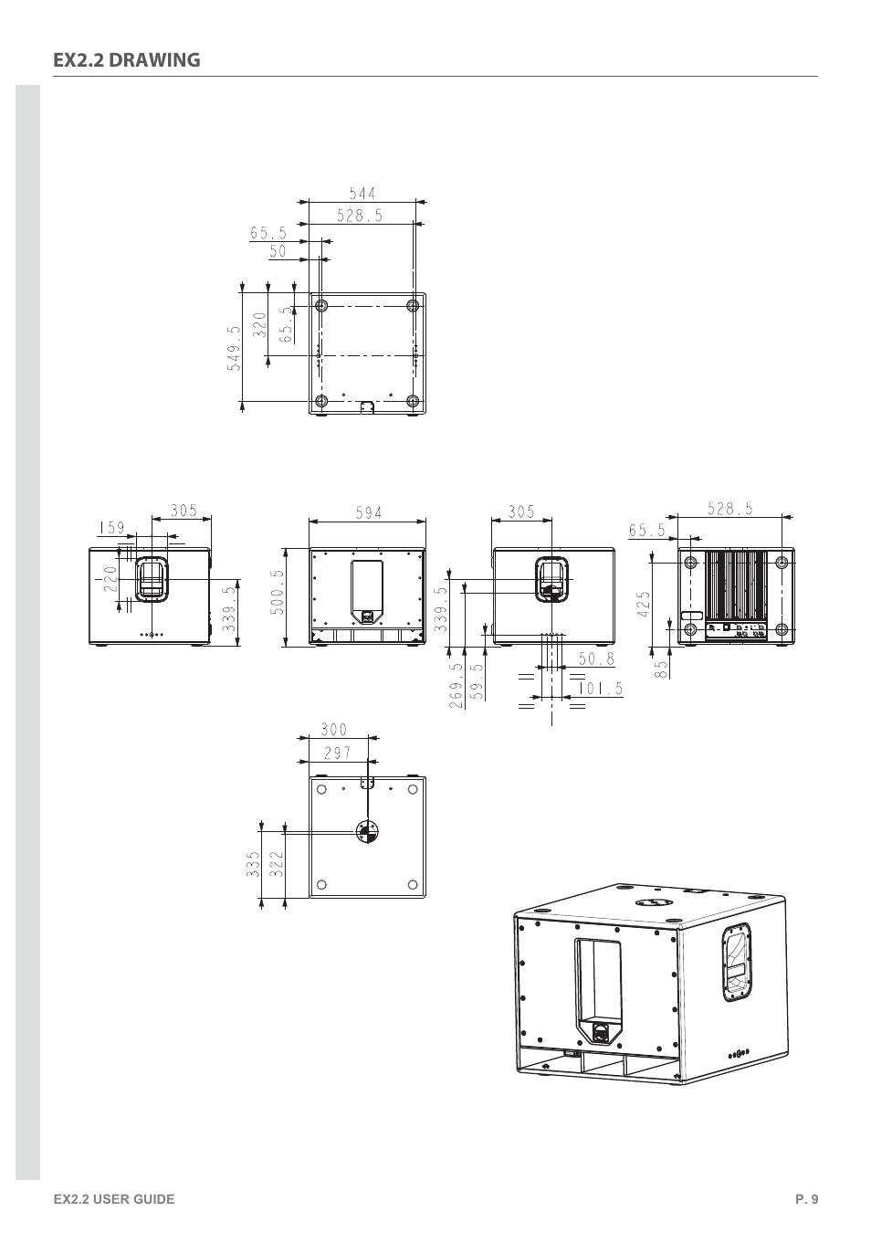 Ex2.2 drawing | KV2 Audio EX2.2 User Manual | Page 9 / 12