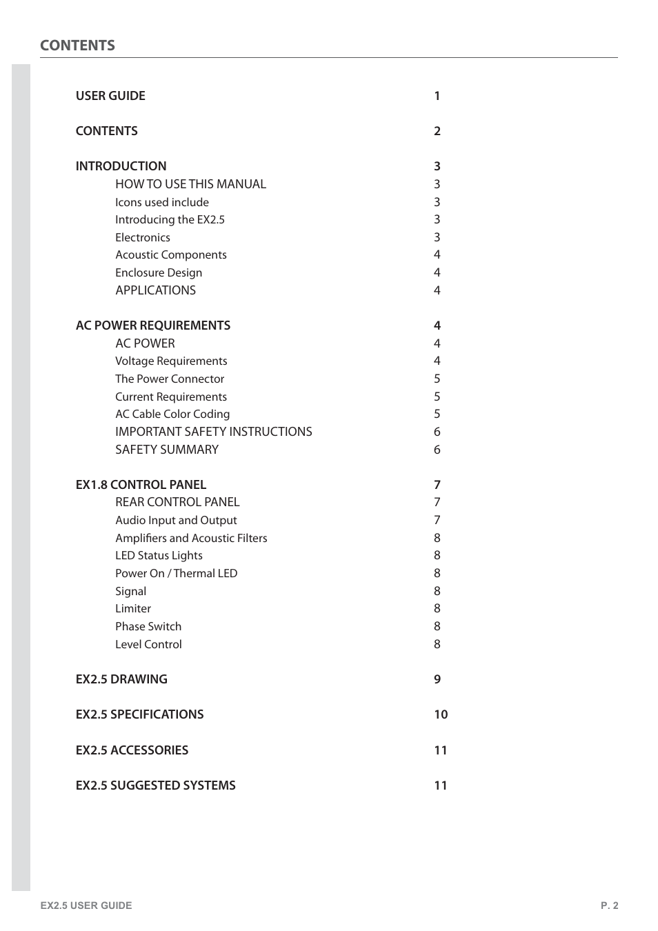 KV2 Audio EX2.5 User Manual | Page 2 / 12