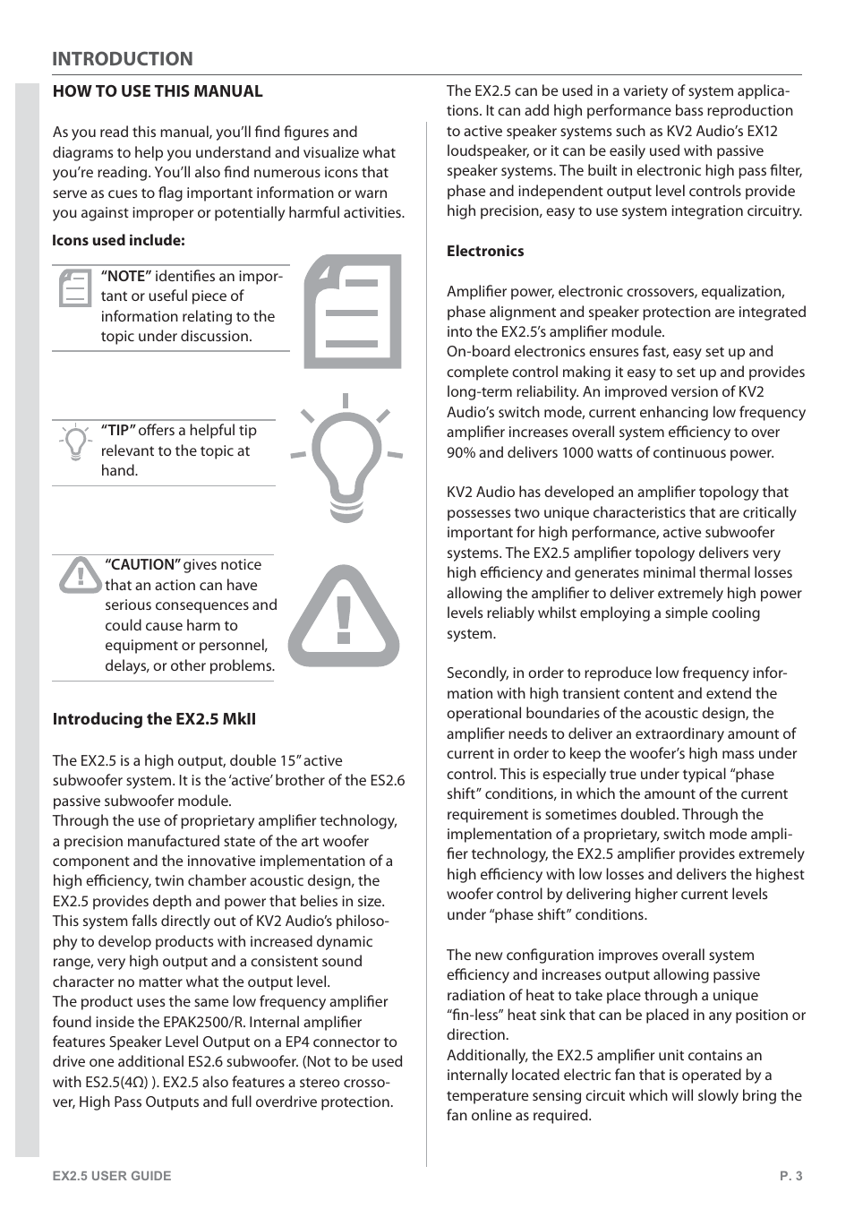 Introduction | KV2 Audio EX2.5 User Manual | Page 3 / 12