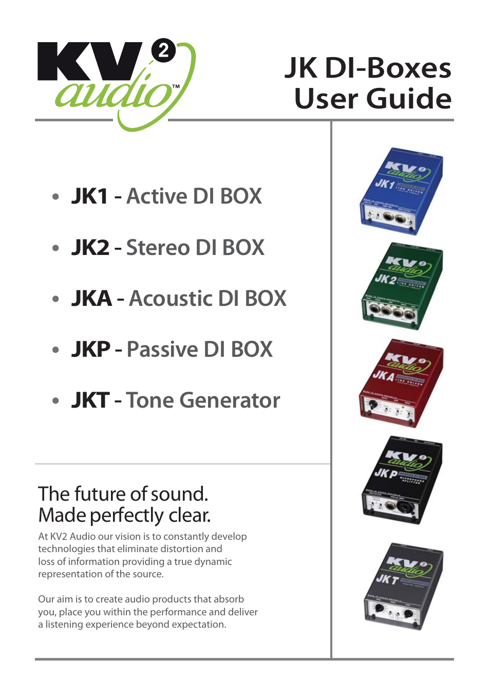 KV2 Audio JKP User Manual | 16 pages