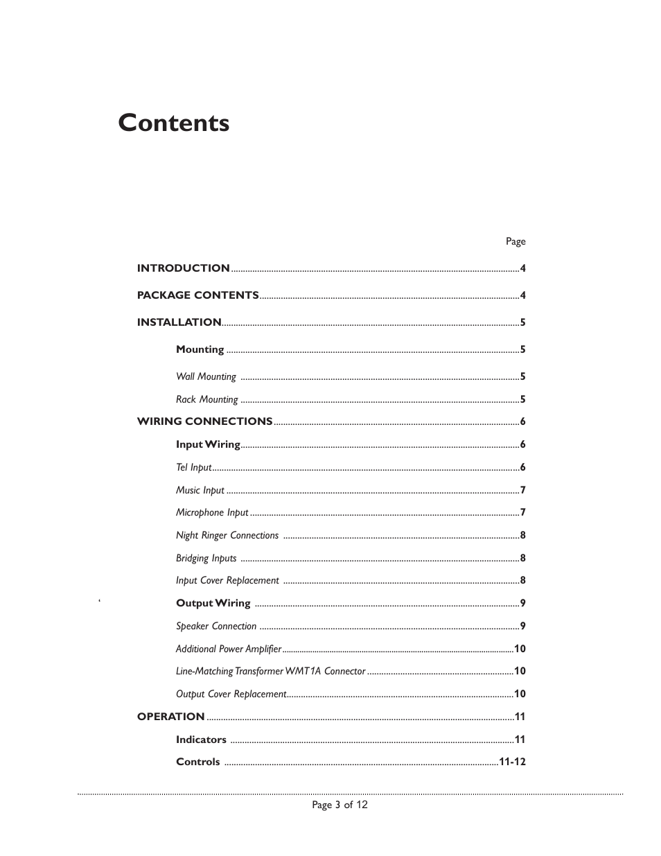 Bogen TPU250 User Manual | Page 3 / 12