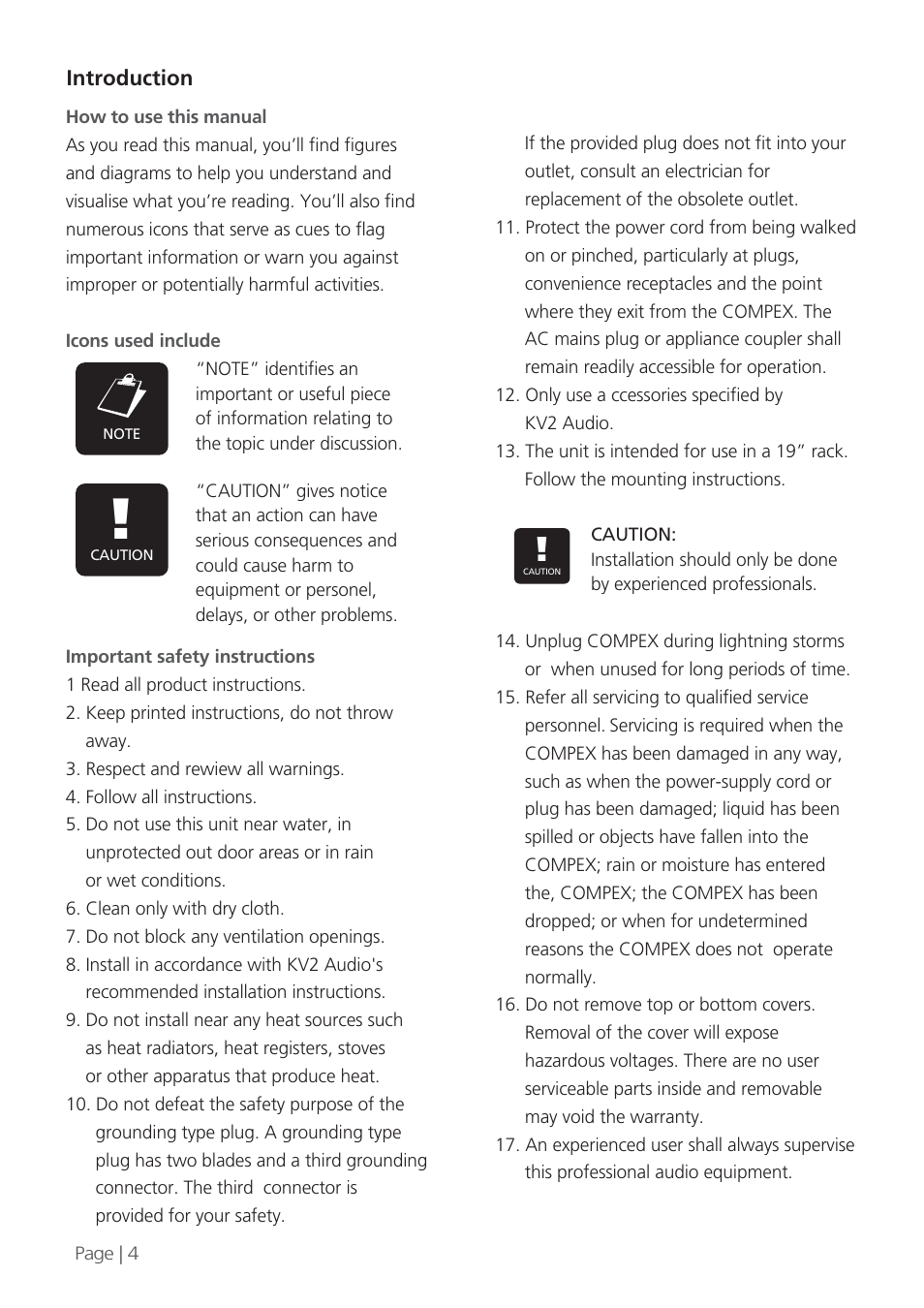 KV2 Audio COMPEX User Manual | Page 4 / 12