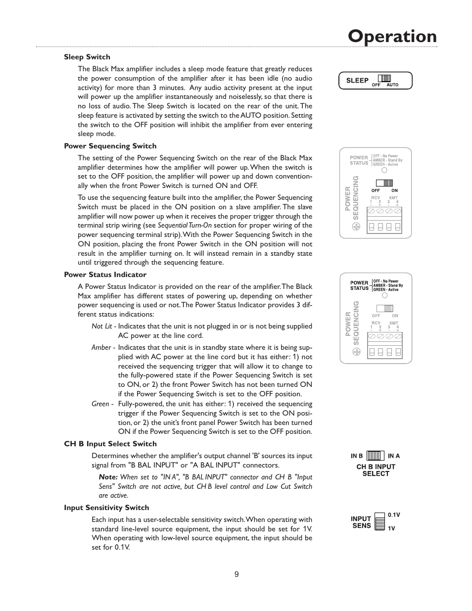 Operation | Bogen X300 User Manual | Page 13 / 16
