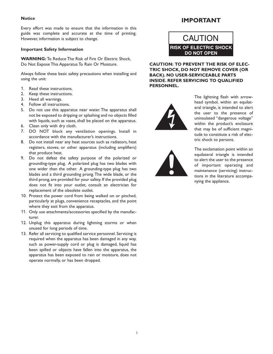 Important | Bogen X300 User Manual | Page 2 / 16