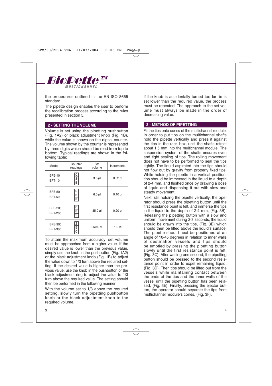 Labnet Biopette A Autoclavable Multichannel Pipettes User Manual | Page 5 / 8