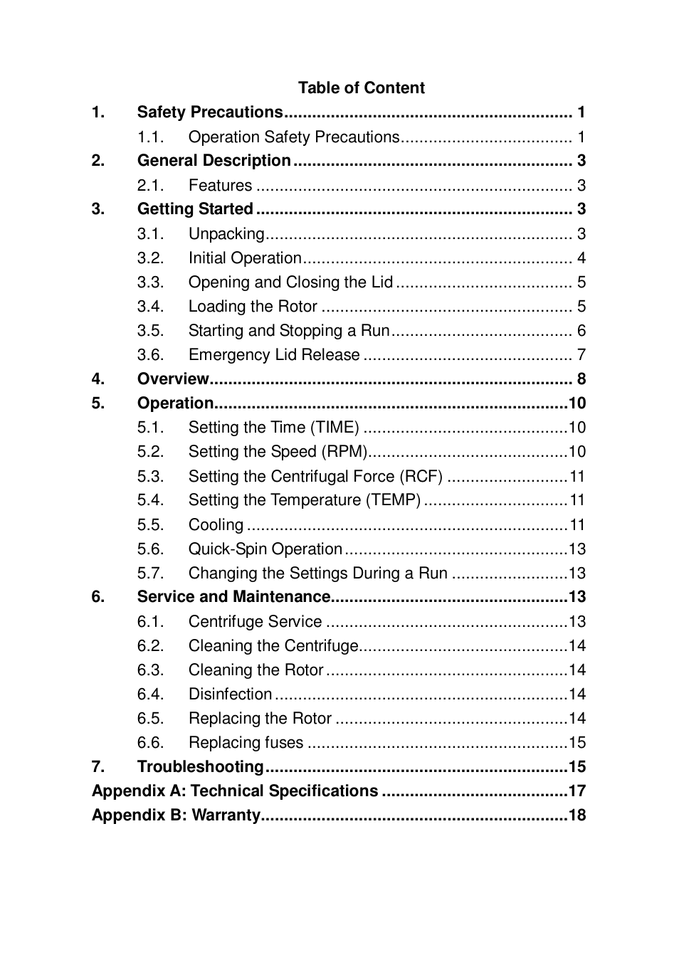 Labnet Prism R Refrigerated Microcentrifuge User Manual | Page 3 / 24