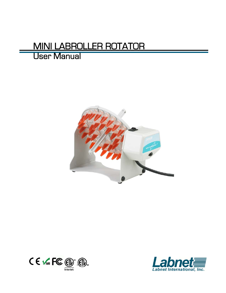 Labnet Mini LabRoller Dual Format Rotator User Manual | 8 pages