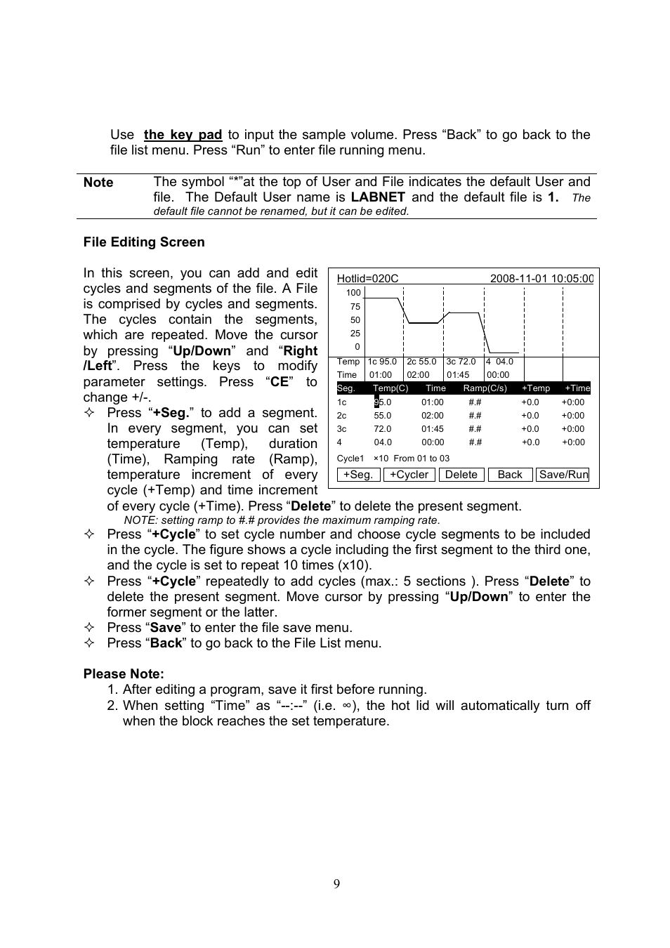Labnet MultiGene Mini Personal Thermal Cycler User Manual | Page 11 / 22