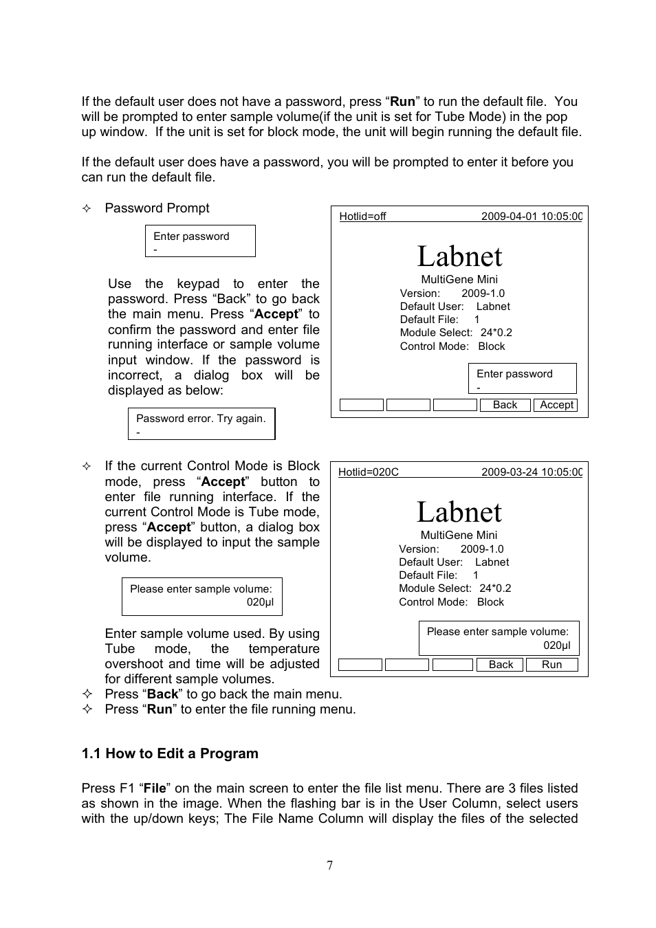 Labnet | Labnet MultiGene Mini Personal Thermal Cycler User Manual | Page 9 / 22