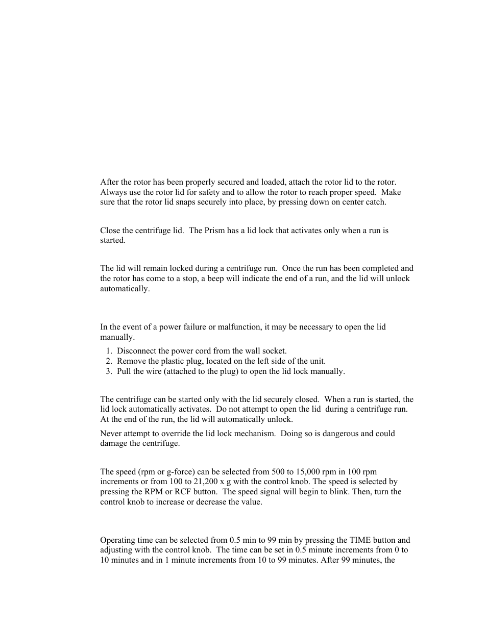 Labnet Prism Air-Cooled Microcentrifuge (C2500) User Manual | Page 11 / 20
