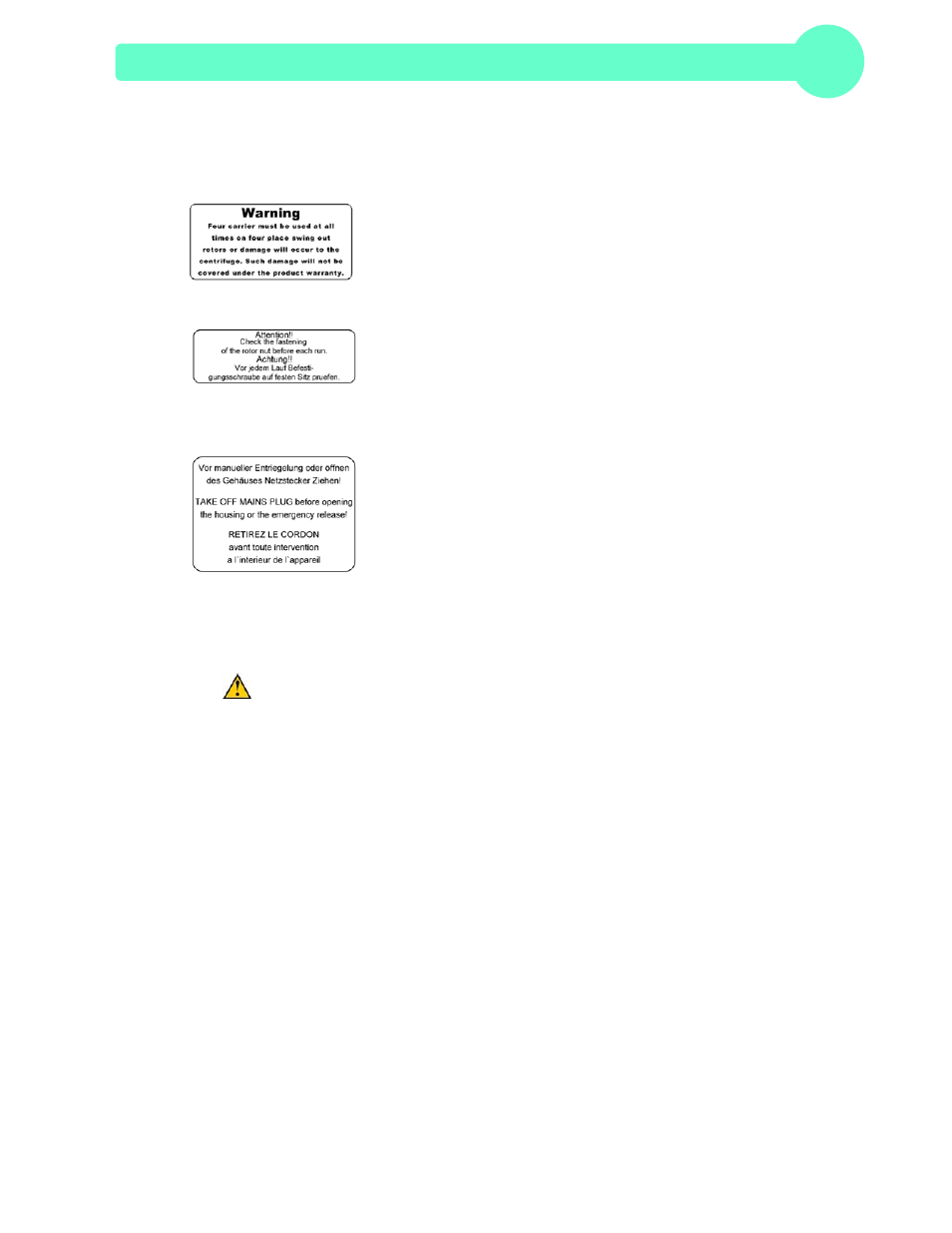 Labnet Z306 Hermle Universal Centrifuge User Manual | Page 11 / 50