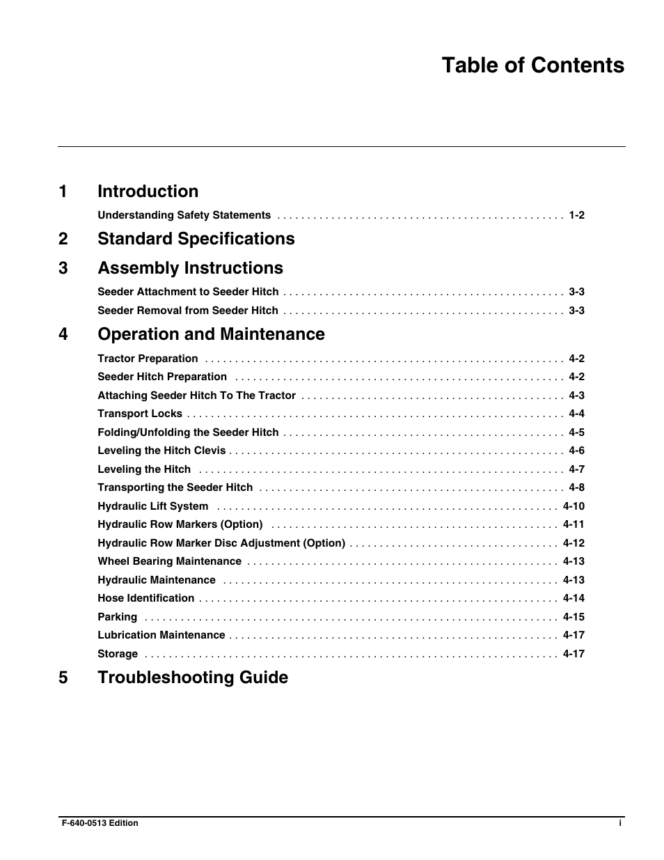 Landoll 4630-36 Folding Seeder Operators Manual v.F-640-0513 05/2013 User Manual | Page 3 / 36