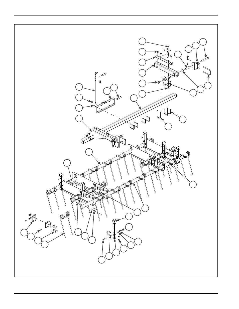 Figure 2-11: harrow assembly | Landoll 4630-36 Folding Seeder Parts Manual v.F-641-0313 03/2013 User Manual | Page 22 / 70