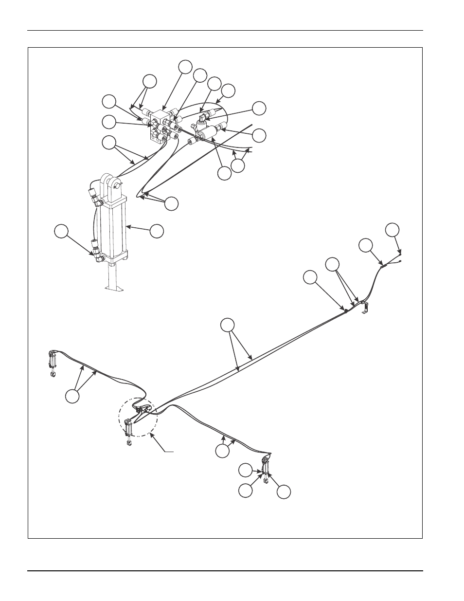 Figure 2-25: three point lift hydraulic assembly, 38 - 2-39 for t | Landoll 4630-36 Folding Seeder Parts Manual v.F-641-0313 03/2013 User Manual | Page 44 / 70
