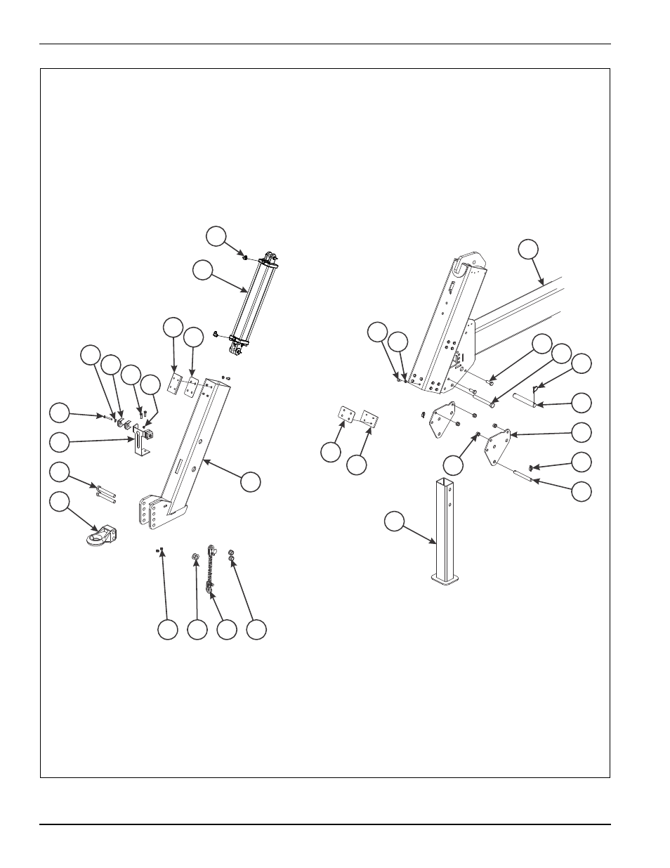 Figure 2-2: main hitch frame assembly (1 of 3) | Landoll 4630-36 Folding Seeder Parts Manual v.F-641-0313 03/2013 User Manual | Page 8 / 70