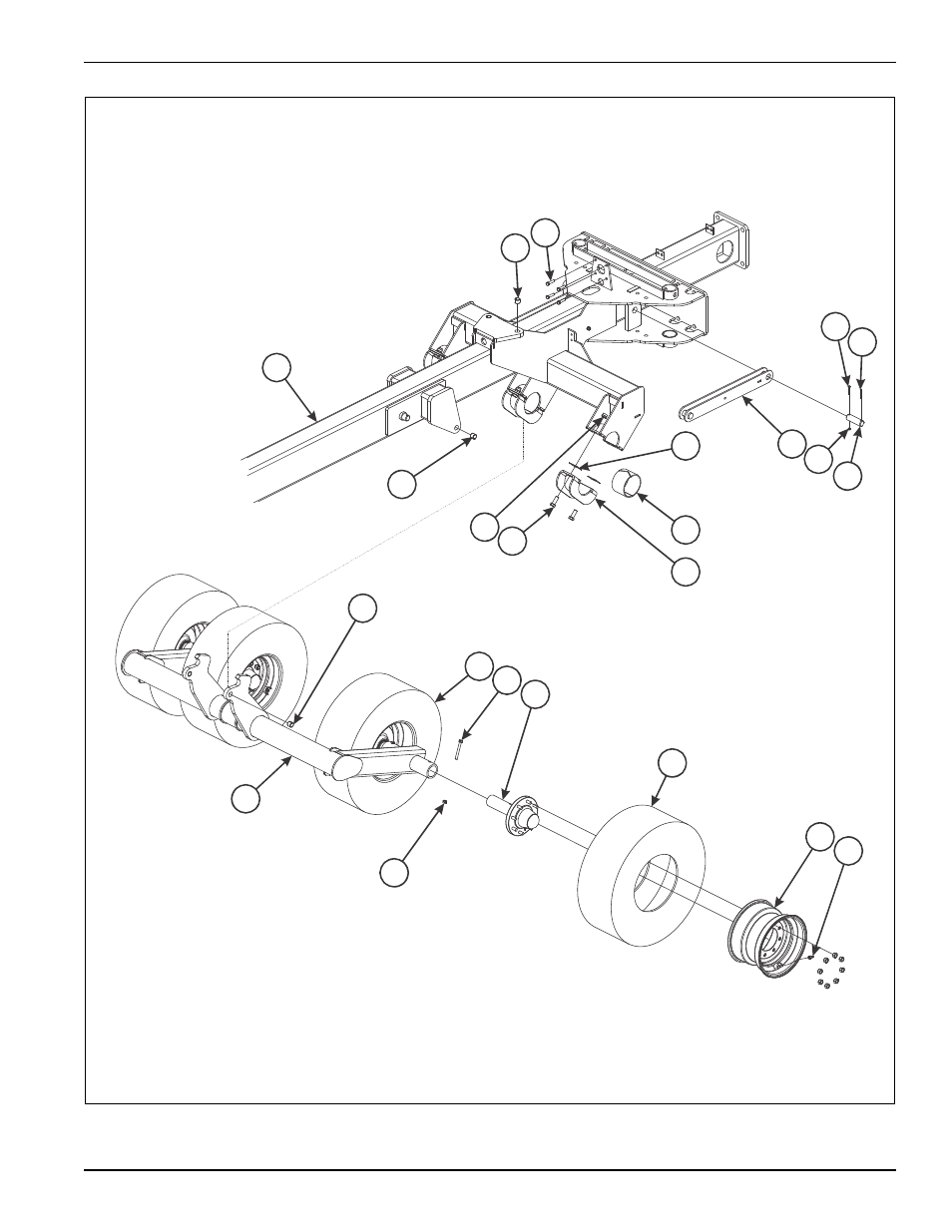 Figure 2-3: main hitch frame assembly (2 of 3) | Landoll 4630-36 Folding Seeder Parts Manual v.F-641-0313 03/2013 User Manual | Page 9 / 70